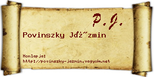 Povinszky Jázmin névjegykártya